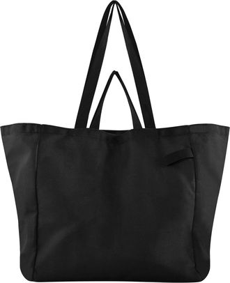 Generic Black pattern Reusable Canvas Tote Bag, Heavy Duty Grocery Shopping Bag with Large Capacity Hard Bottom Double Handles Work Groceries Travel
