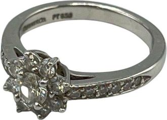 Tiffany & Co. Silver Platinum 950 Band Ring (Pre-Owned)