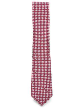 Ferragamo Red Printed Tie