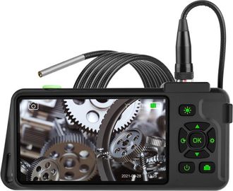 OEM Endoscopio Industrial Con Pantalla Ips De 4,5 Y Resoluci&oacute;n 1080p, C&aacute;mara Tipo Serpiente Con 6 Led, Resistencia Al Agua Ip67, 2 Megap&iacute;xeles Y Ranura Pa