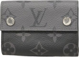 Louis Vuitton Black Gray Wallet (Tri-Fold) (Pre-Owned)