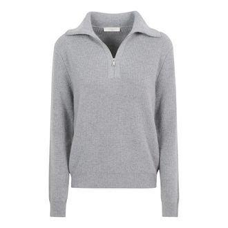 Zanone Maglia zip - Dames - Truien - Grijs - Maat: XL Zijde