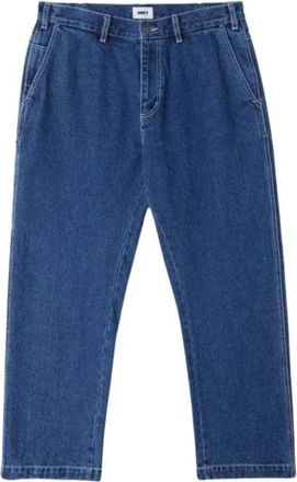 Obey Timmerman Denim Werkbroek - Heren - Regular Fit Jeans - Blauw - W26 - Denim - Jeans
