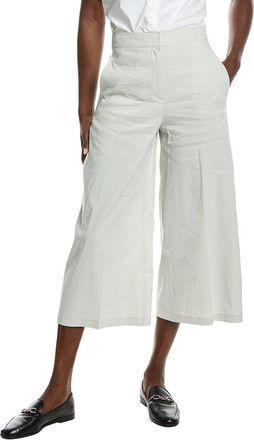 Theory Wide Crop Linen-Blend Pant