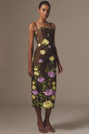 Helsi Gemma Sleeveless 3D Floral Midi Dress