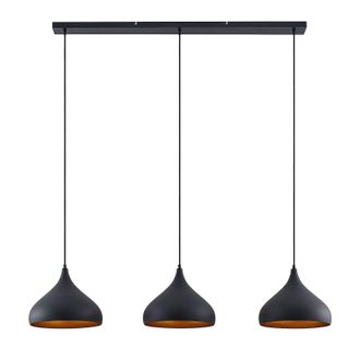 Lindby L&aacute;mpara Colgante elamira En Negro De Metal - Lindby