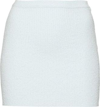 Wardrobe.NYC towelling-finish mini skirt - women - Elastane/Cotton/Polyamide - L - Blue