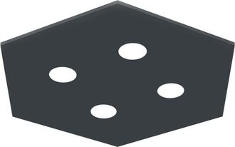 Lumicom Lumicom - River Hex 4x Plaf&oacute;n Monocolor Mate