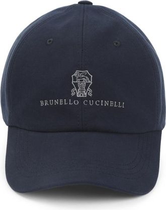 Brunello Cucinelli Blue Logo Baseball Hat