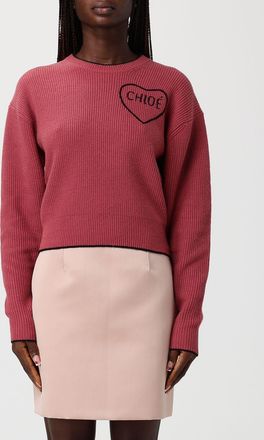 Chlo&eacute; Maglia a girocollo di lana con logo Chlo&eacute;
