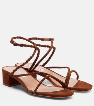 Aquazzura Sandalias Luca de ante trenzado