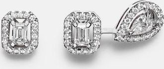 Messika My Twin 1+2 18kt white gold earrings with diamonds