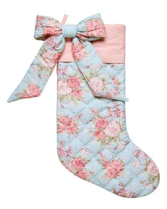 Peking Handicraft Quilted Printed Michaela Bow Stocking