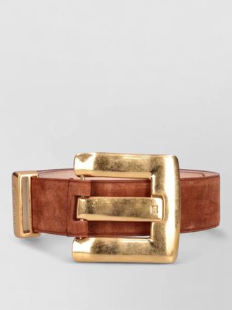 Balmain suede finish belt adjustable length design