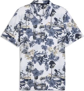 Puma Polo da golf CLOUDSPUN Palm da uomo, Abbigliamento, Bianco, XXL