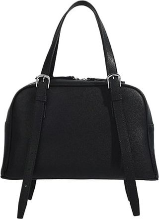 Generic Fashionable Womens Large Capacity Single Shoulder Bag Commuter City Simple Style Leather Underarm(Black)
