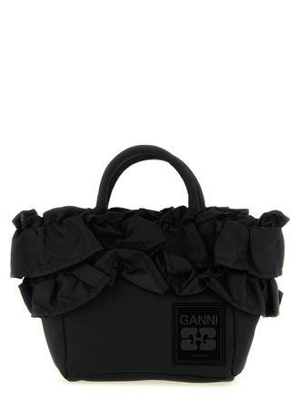 Ganni Handtasche Mini Shopper Ruffle