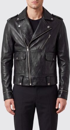 Golden Goose Giacca biker in pelle ovina con chiusura asimmetrica e rever