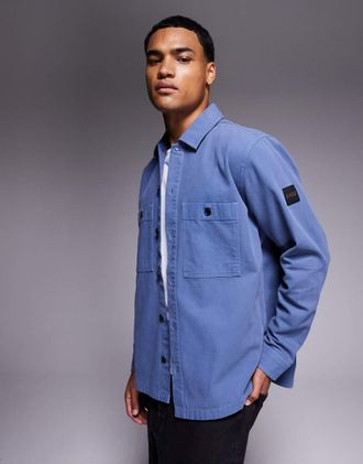 Boss Orange by Hugo Boss Locky - Camicia giacca oversize blu