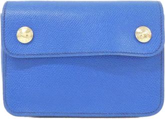 Herm&egrave;s Blue Courchevel Leather Fanny Pack Pochette (Pre-Owned)