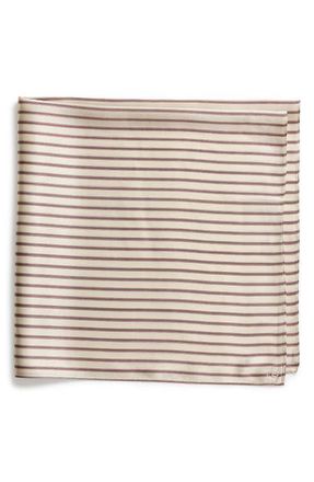 Rag & Bone Gail Stripe Silk Scarf in Ivory Burgundy at Nordstrom