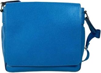 Louis Vuitton Pre-owned Vintage Messenger Bag - unisex - Vintage Schoudertas - Blauw - ONE Size - Leer - Vintage