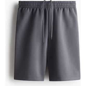 H&M Relaxed Fit Interlock Shorts in Dark Gray at Nordstrom, Size Xx-Large