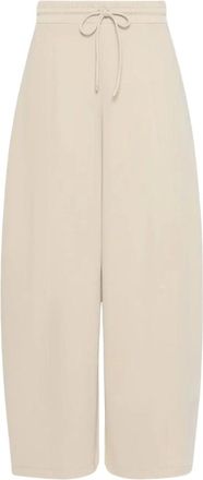 Max Mara Olmo Technische Katoenen Jersey Broek - Dames - Broeken - Beige - Maat: XS Katoen