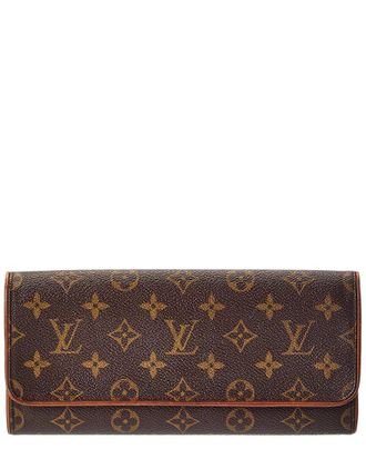 Louis Vuitton Brown Monogram Coated Canvas Pochette Twin Gm (Authentic Pre- Loved)