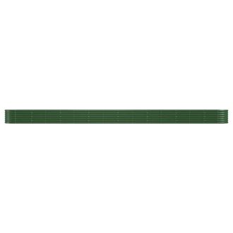 Berkfield Home Garden Raised Bed Powder-coated Steel 620x80x36 cm Green | Size: 620 x 80 x 36 cm