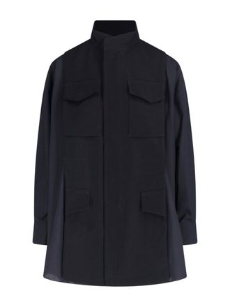 sacai Camicia Maxi In Cr&ecirc;pe Satin