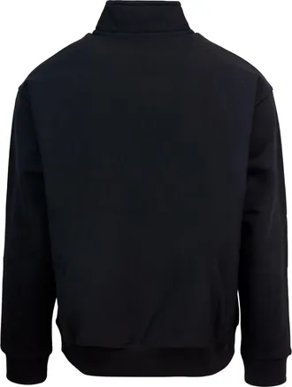 Carhartt Work in Progress Mens Half-Zip Sweatshirt American Script Black Cotton Sweatshirts Sweater