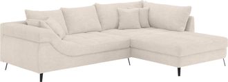 Mr. Couch Ecksofa »Portofino L-Form« 4 Bezugsqualitäten, 13,5 cm hohe Metall-Profilfüsse in matt-schwarz