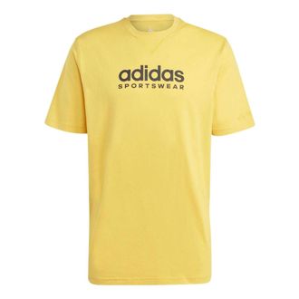 adidas All SZN Graphic T-Shirt Asia Sizing Yellow Black IC9818