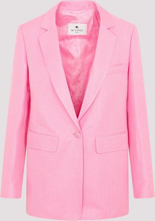 Etro Etro Womens Fuji Jacket - Pink Silk - Size EU 38 (Womens)