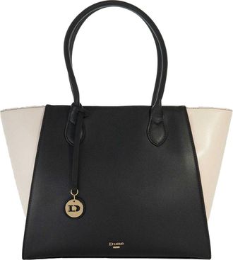 Dune London Dasto Effen Boodschappentas (Zwart/Wit)