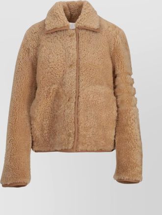 Thom Browne shearling collared jacket long sleeves