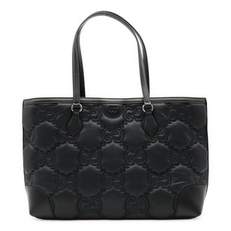 Gucci Black Nylon Shoulder Bag Tote Bag (Pre-Owned)