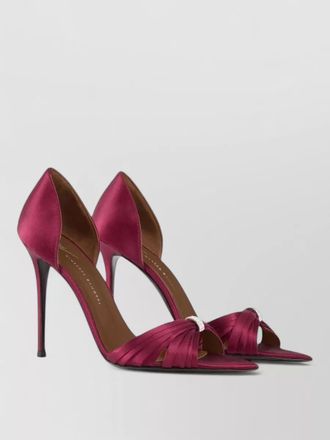 Giuseppe Zanotti lienn satin pumps rhinestone open toe