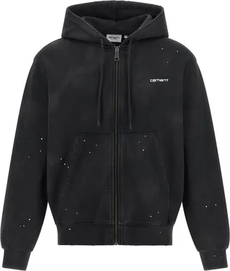 Carhartt Work in Progress Black Hooded Painter Cotton Hoodie