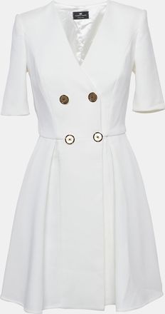Elisabetta Franchi White Double Breasted Mini Dress