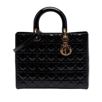Dior Pre-owned Handbags, female, Black, Size: ONE SIZE Pre-owned The Lady Dior