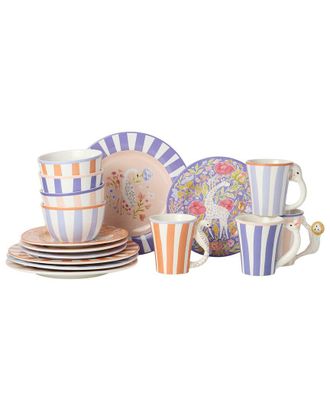 Certified International Menagerie 16pc Dinnerware Set, Service for 4