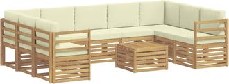 vidaXL Conjunto De Sof&aacute;s De Exterior 10 Uds. Vidaxl