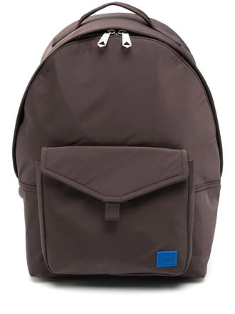 Paul Smith flap-pocket leather backpack - men - Calf Leather/Recycled Polyester - One Size - Brown
