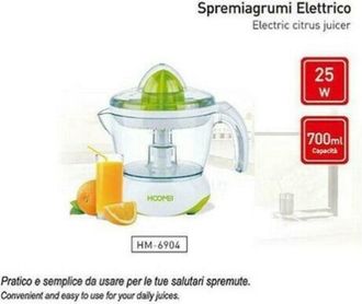 Trade Shop Trade Shop - Spremiagrumi Elettrico 25 Watt 700 Ml Per Spremute Con Doppio Senso Di Rotazione