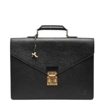 Louis Vuitton Pre-owned Handbags, female, Black, Size: ONE SIZE Pre-owned Briefcase