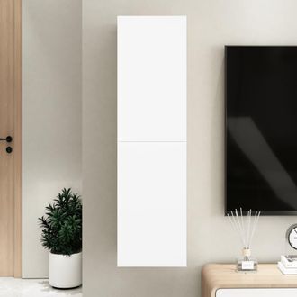 vidaXL Mueble Para Tv De Madera Contrachapada Blanco 30,5x30x110 Cm Vidaxl