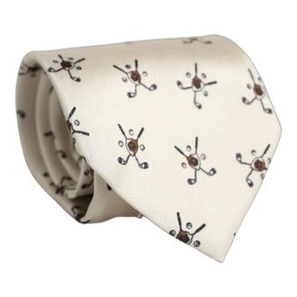 Dolce & Gabbana Zijden Keper Strik - Heren - Accessoires - Beige - Maat: ONE Size Zijde