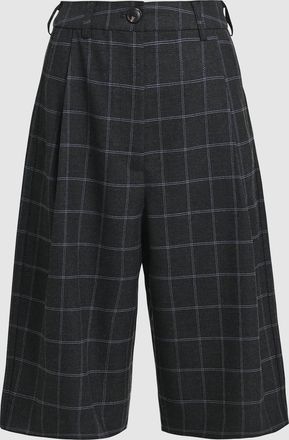 Essentiel Short Kreme Blanc Cass&eacute; Gris Fonc&eacute;